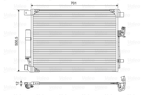 Condensator, climatizare 822605 VALEO