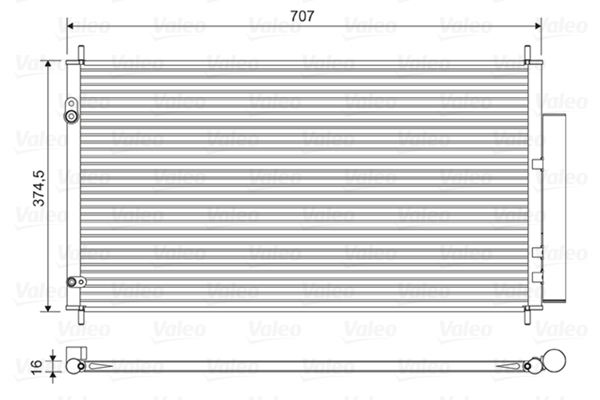 Condensator, climatizare 822606 VALEO