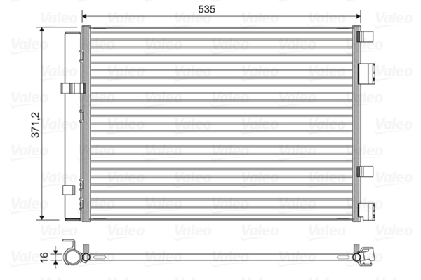 Condensator, climatizare 822610 VALEO