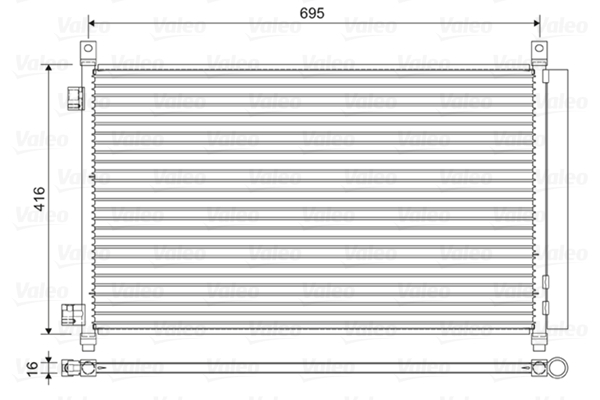Condensator, climatizare 822611 VALEO