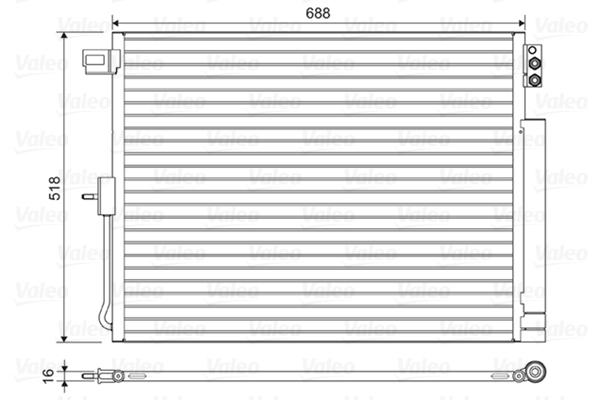 Condensator, climatizare 822616 VALEO