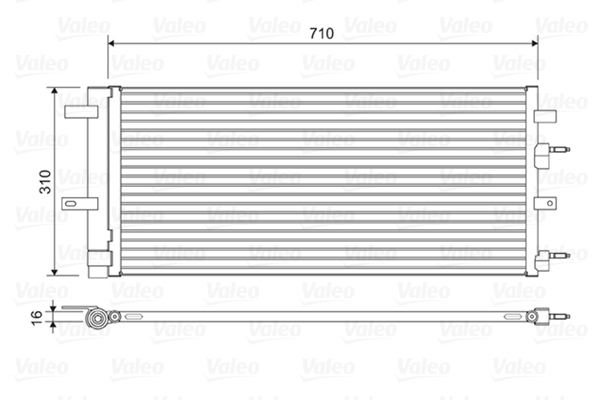 Condensator, climatizare 822618 VALEO