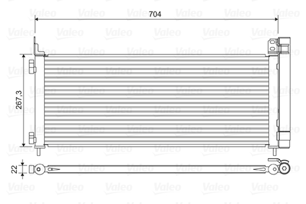 Condensator, climatizare 822619 VALEO