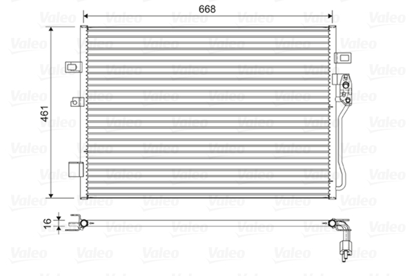 Condensator, climatizare 822625 VALEO