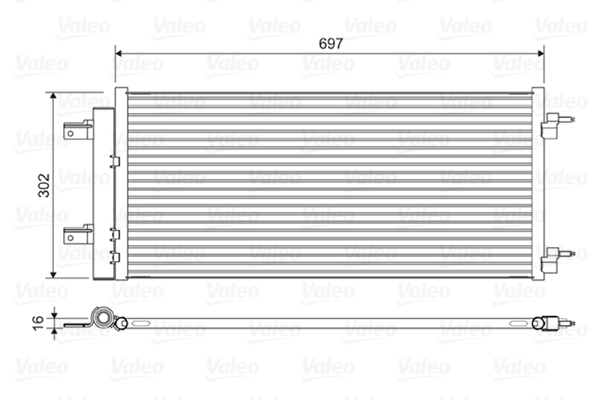 Condensator, climatizare 822626 VALEO