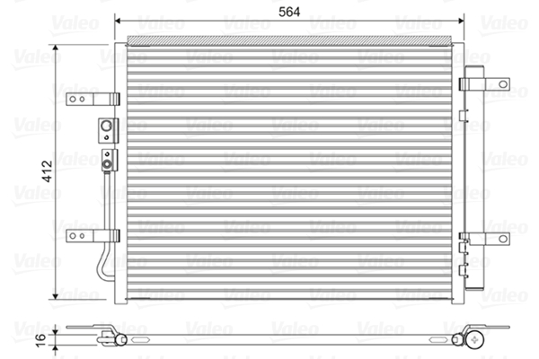 Condensator, climatizare 822628 VALEO