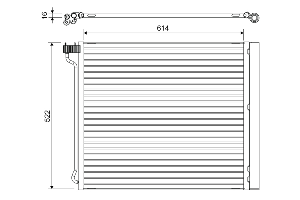 Condensator, climatizare 822649 VALEO