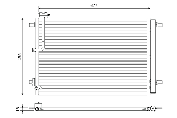 Condensator, climatizare 822657 VALEO