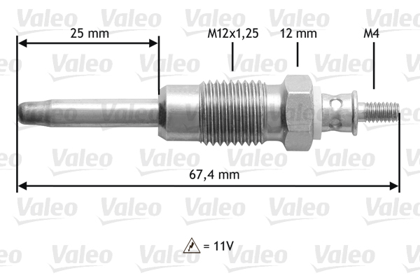 Bujie incandescenta 345124 VALEO
