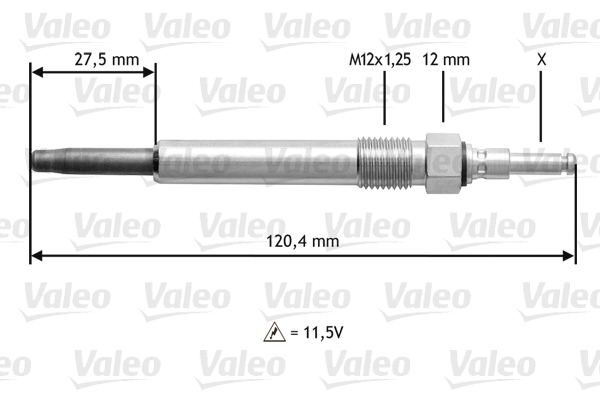 Bujie incandescenta 345146 VALEO
