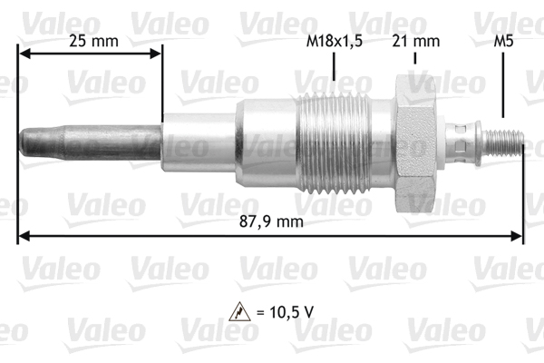 Bujie incandescenta 345167 VALEO
