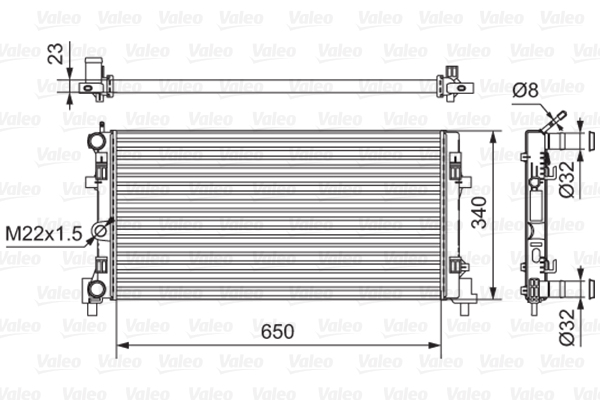 Radiator, racire motor 701522 VALEO