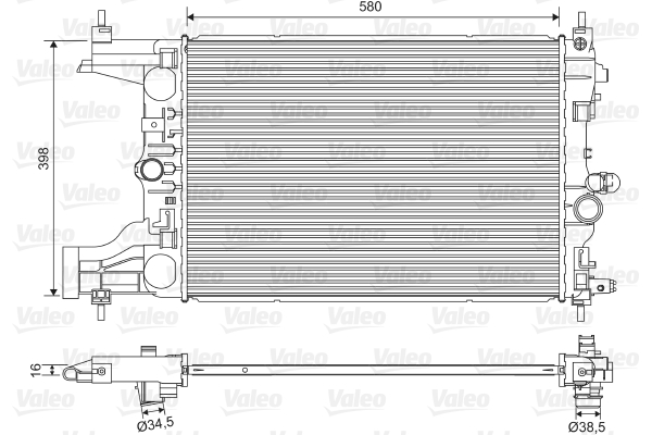 Radiator, racire motor 701594 VALEO