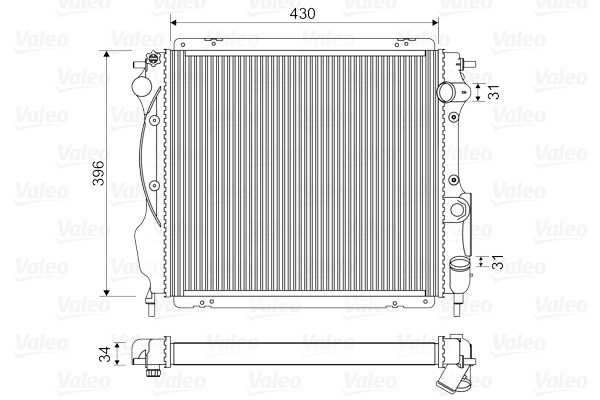 Radiator, racire motor 730182 VALEO