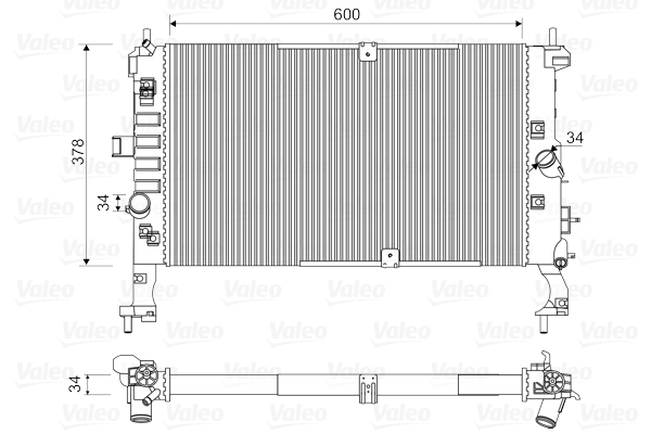 Radiator, racire motor 734386 VALEO