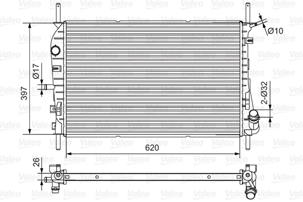 Radiator, racire motor 734699 VALEO