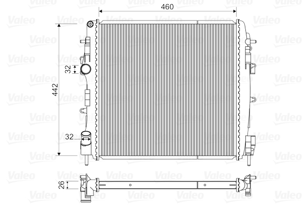 Radiator, racire motor 734922 VALEO