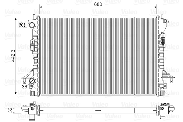 Radiator, racire motor 735489 VALEO