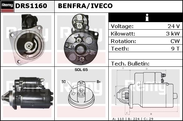 Starter DRS1160 REMY