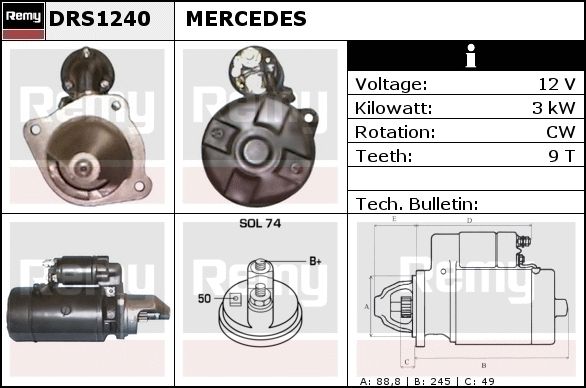 Starter DRS1240 REMY