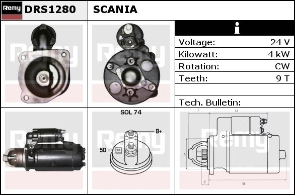 Starter DRS1280 REMY