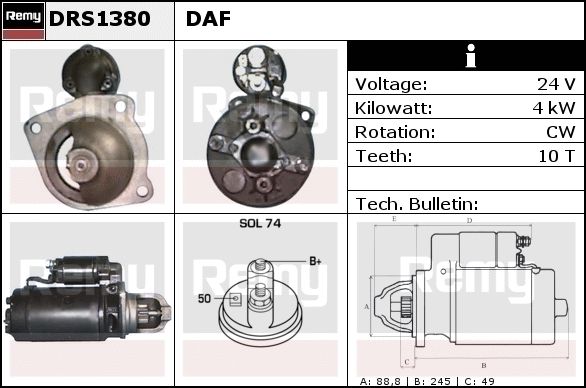 Starter DRS1380 REMY