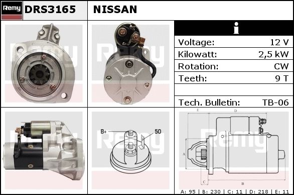 Starter DRS3165 REMY