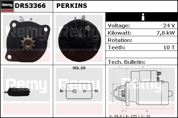 Starter DRS3366 REMY