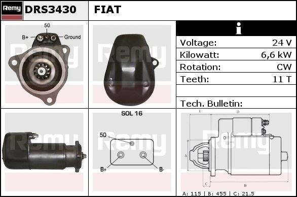 Starter DRS3430 REMY