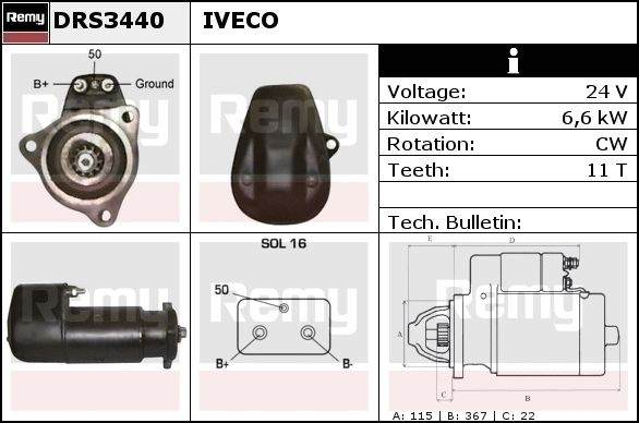 Starter DRS3440 REMY