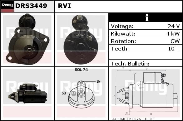 Starter DRS3449 REMY