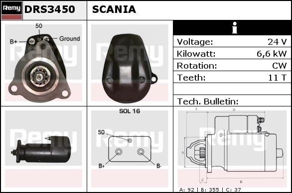 Starter DRS3450 REMY