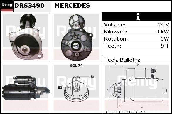 Starter DRS3490 REMY
