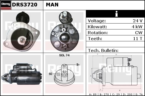 Starter DRS3720 REMY