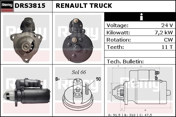 Starter DRS3815 REMY