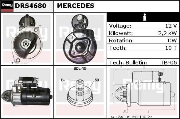 Starter DRS4680 REMY