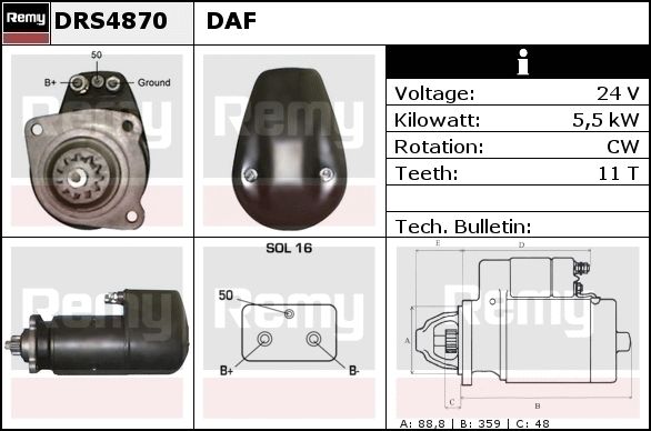 Starter DRS4870 REMY