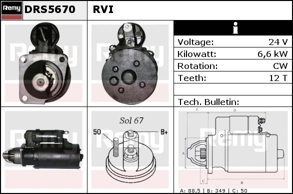 Starter DRS5670 REMY