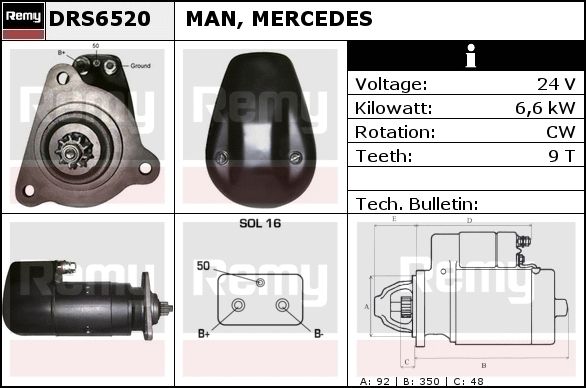 Starter DRS6520 REMY