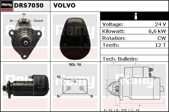 Starter DRS7050 REMY