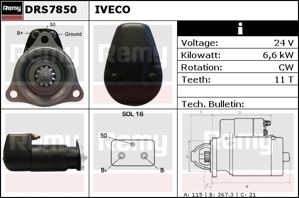 Starter DRS7850 REMY