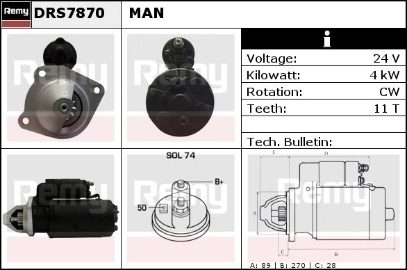 Starter DRS7870 REMY