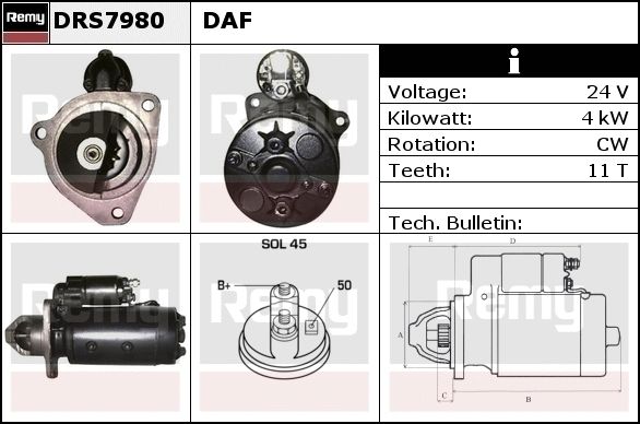 Starter DRS7980 REMY