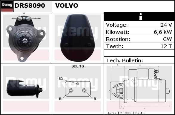 Starter DRS8090 REMY