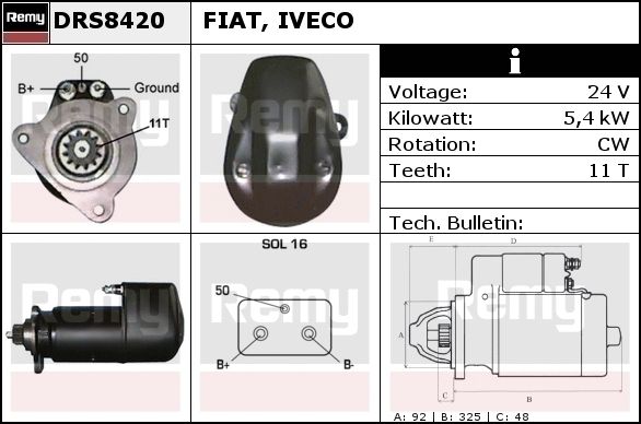 Starter DRS8420 REMY