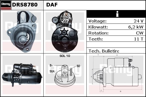Starter DRS8780 REMY