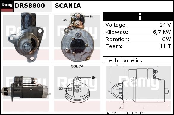 Starter DRS8800 REMY
