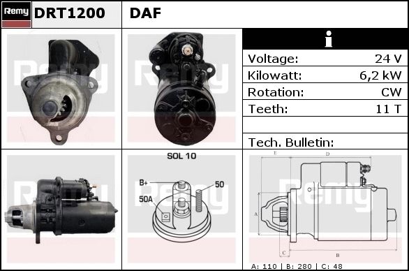 Starter DRT1200 REMY