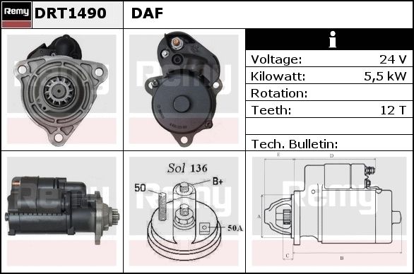 Starter DRT1490 REMY