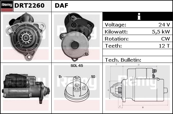 Starter DRT2260 REMY